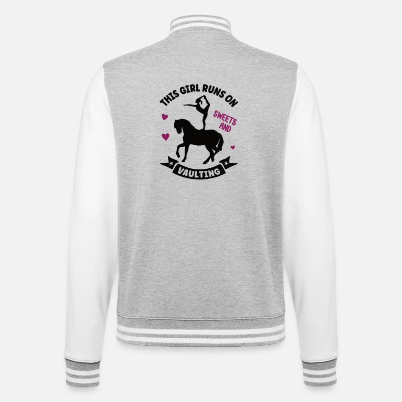 Vaulting Horses Volti Equestrian Vaulting - College Sweat Jacket - heather grey/white