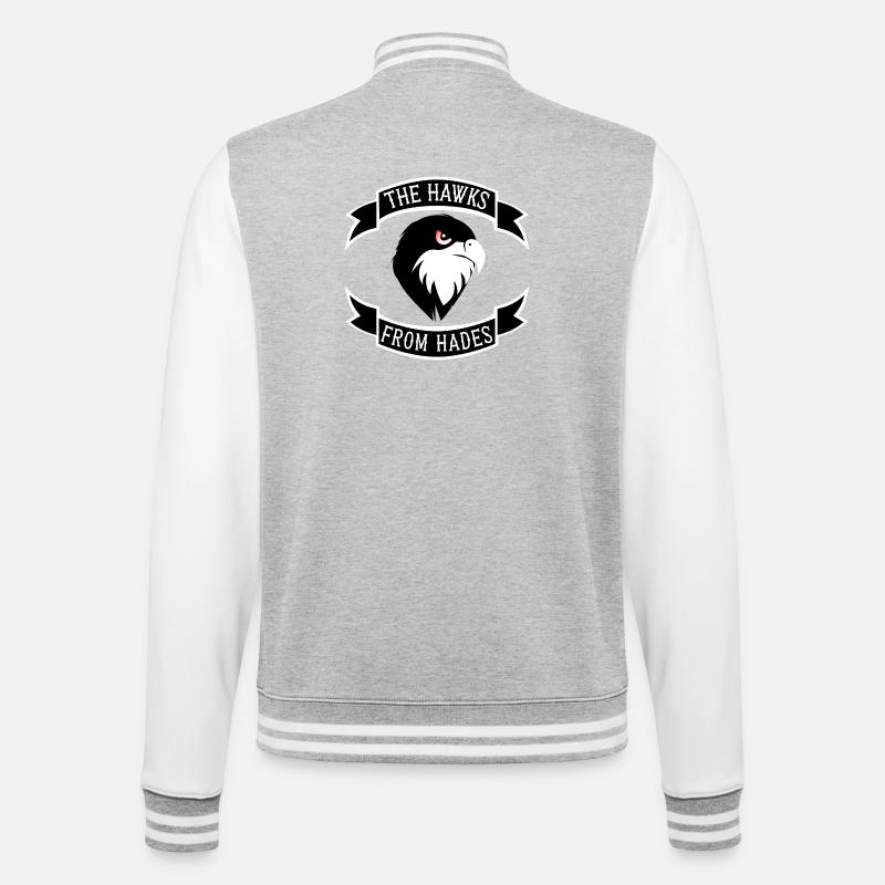 Écusson de l’épervier d’Hadès - Veste Teddy - gris chiné / blanc