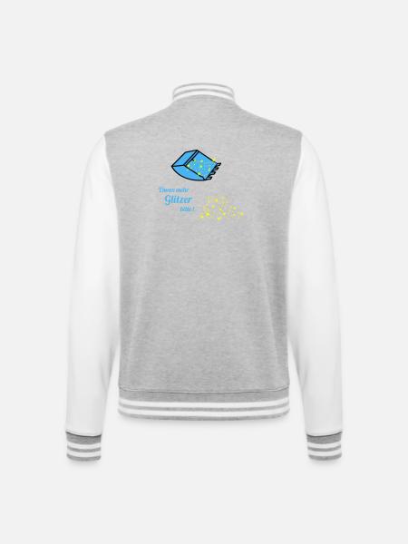 more glitter - College Sweat Jacket - heather grey/white