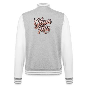 Glam Mad Glitter Script - Veste Teddy - gris chiné / blanc - Dos - Marisol (170cm)