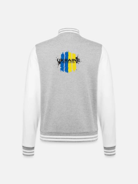 L’Ukraine Pays Libre Drapeau Art - Veste Teddy - gris chiné / blanc