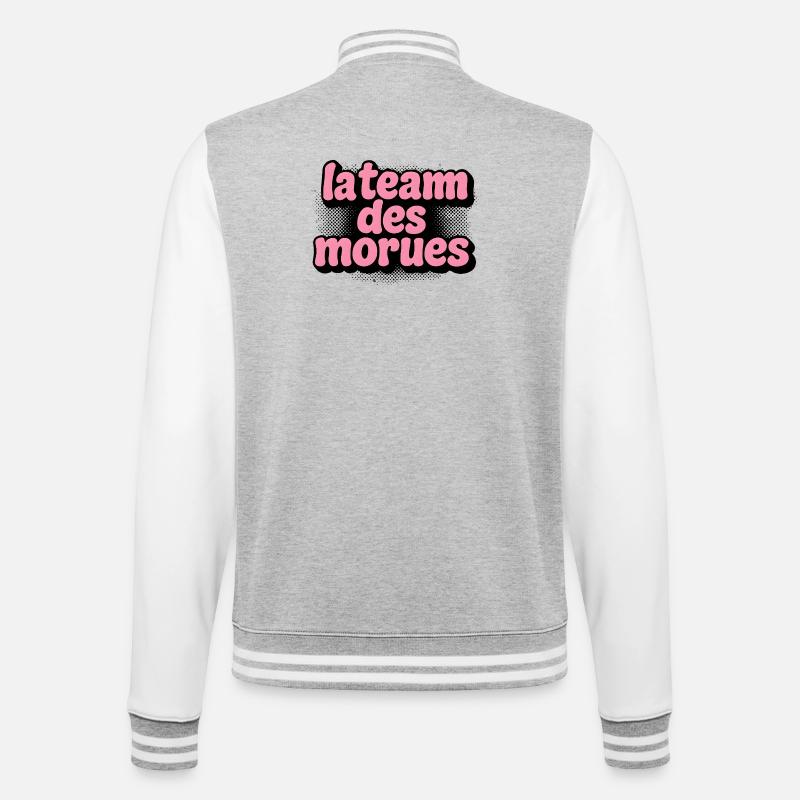 The Cod Team - College Sweat Jacket - heather grey/white