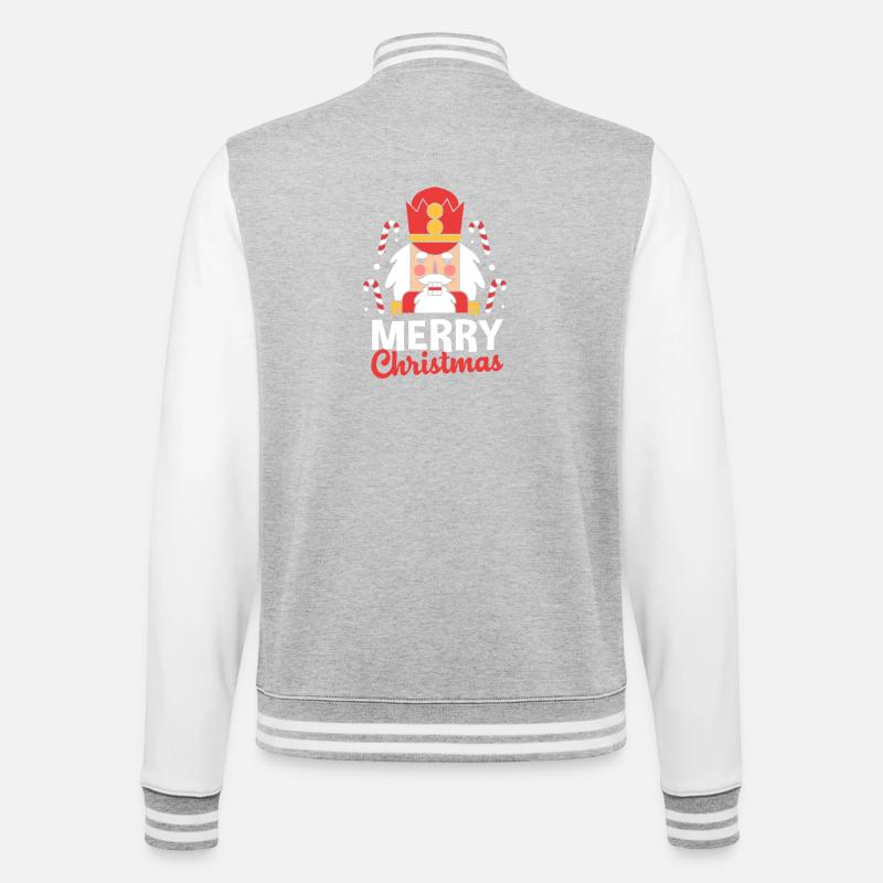 Christmas Nutcracker - College Sweat Jacket - heather grey/white