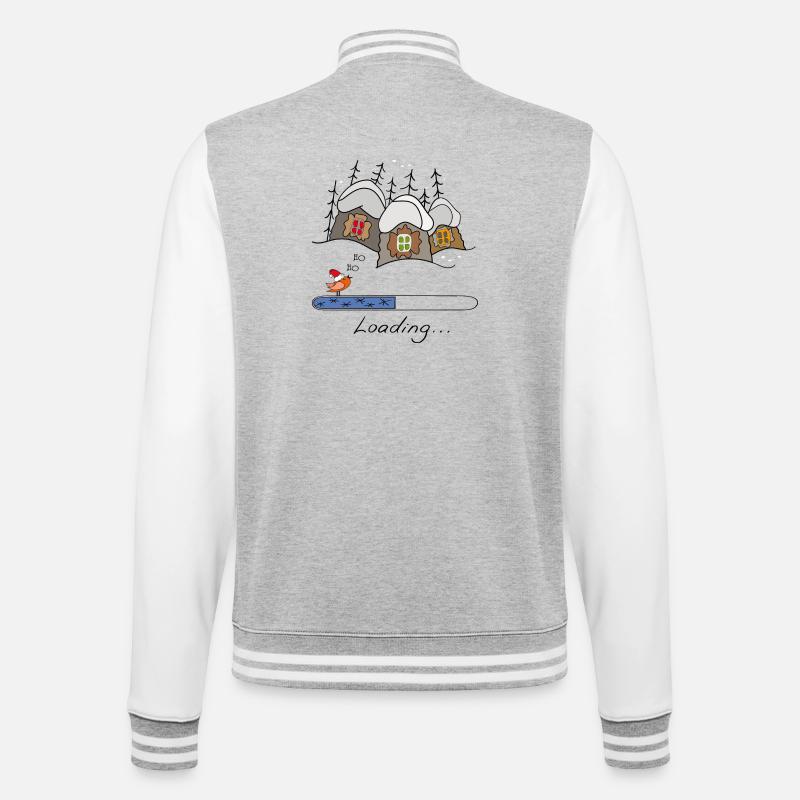 Christmas Time Loading - College Sweat Jacket - heather grey/white