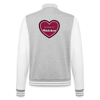 Tinsmith Tinsmith Girl Child Trainee Trainee - College Sweat Jacket - heather grey/white - Back - Marisol (170cm)