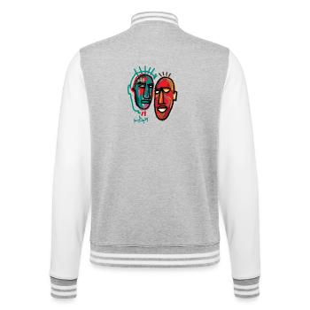 DOUBLE - Veste Teddy - gris chiné / blanc - Dos - Marisol (170cm)
