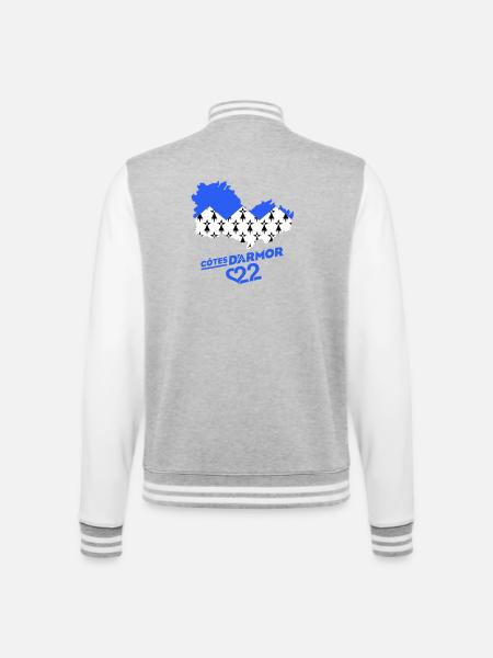 Cotes d'Armor 22 - College Sweat Jacket - heather grey/white