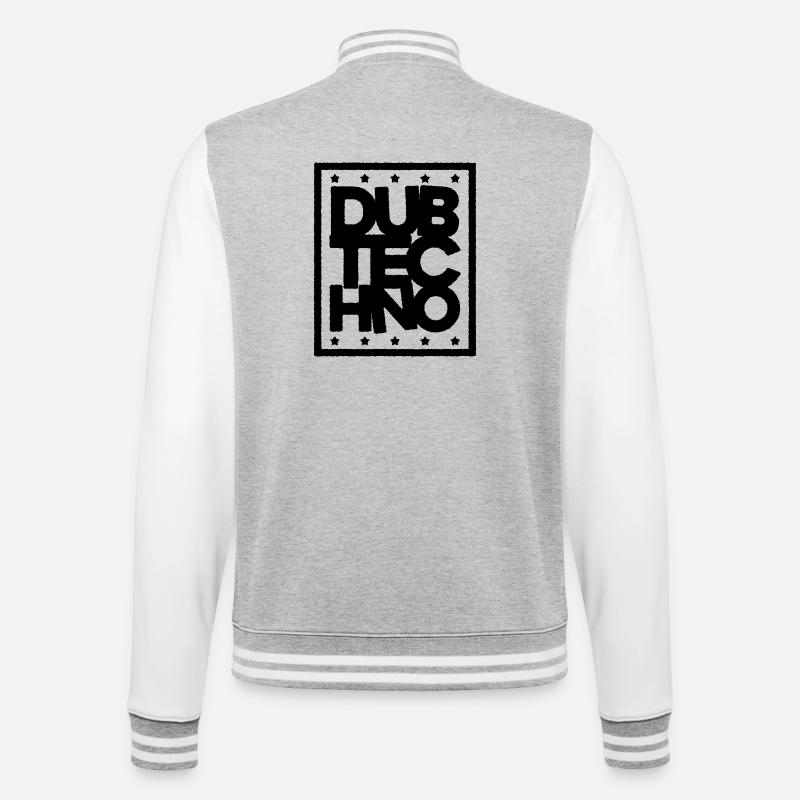 Dub Techno Dark Edition - College Sweat Jacket - heather grey/white