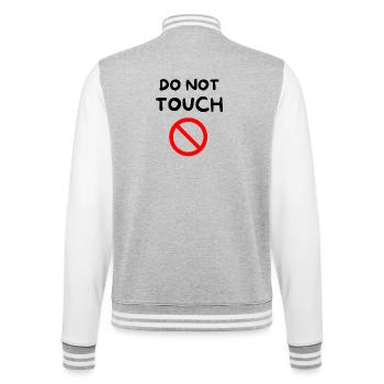 Do not touch 🚫 - College Sweat Jacket - heather grey/white - Back - Marisol (170cm)
