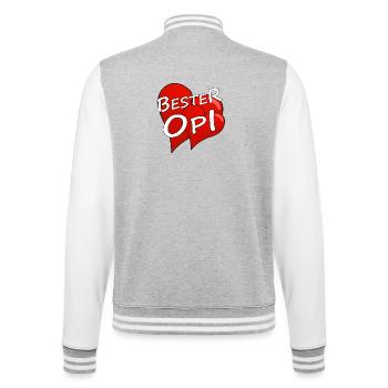 Meilleur grand-père - Veste Teddy - gris chiné / blanc - Dos - Marisol (170cm)