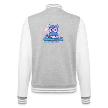 Feeling NocturnOWL - College-Sweatjacke - Grau meliert/Weiß - Hinten - Marisol (170cm)