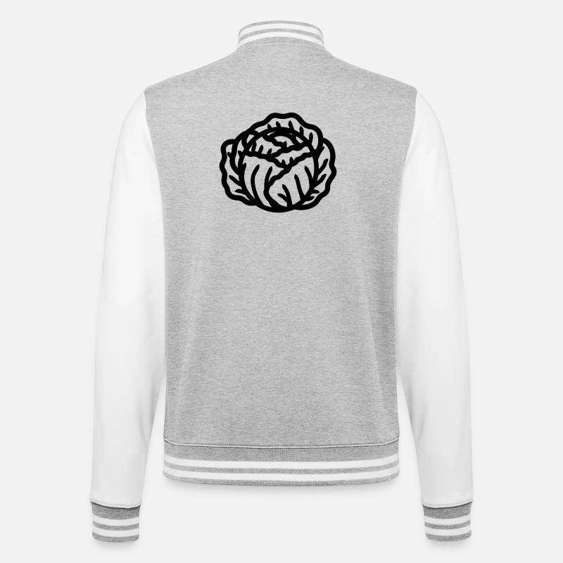 cabbage - College Sweat Jacket - heather grey/white