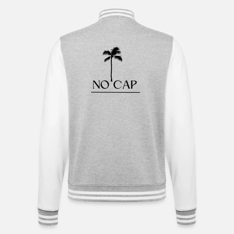 Pas de conception de capuchon - Veste Teddy - gris chiné / blanc