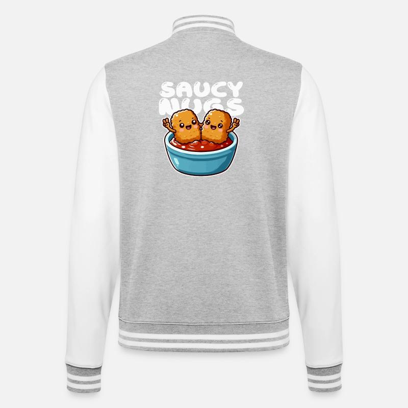 Nuggets Saucés Duo Fun - Veste Teddy - gris chiné / blanc