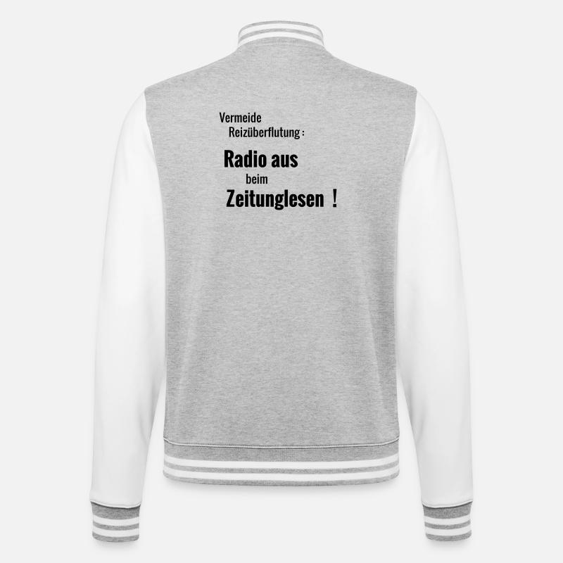 Sensory overload - College Sweat Jacket - heather grey/white