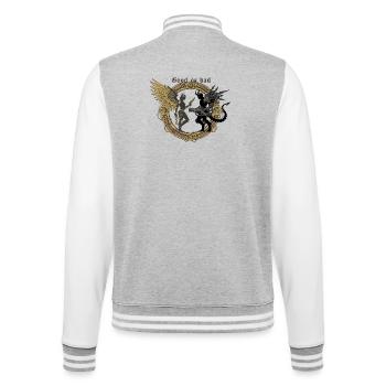 Good or Bad - College Sweat Jacket - heather grey/white - Back - Marisol (170cm)