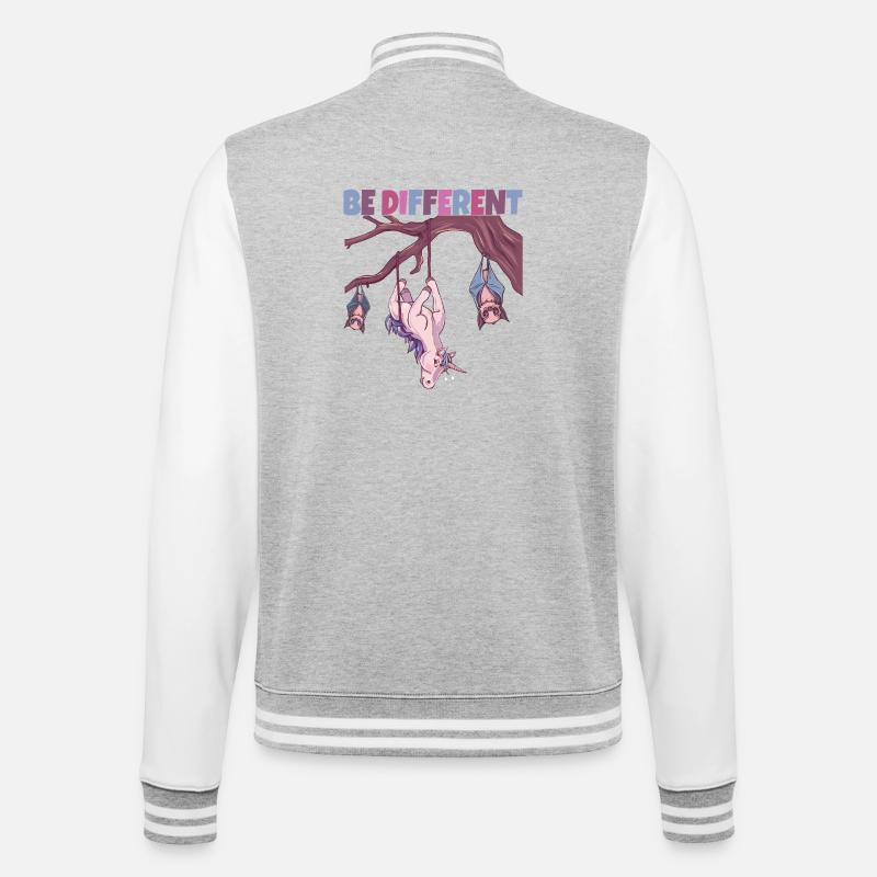 Licorne Be Different - Veste Teddy - gris chiné / blanc