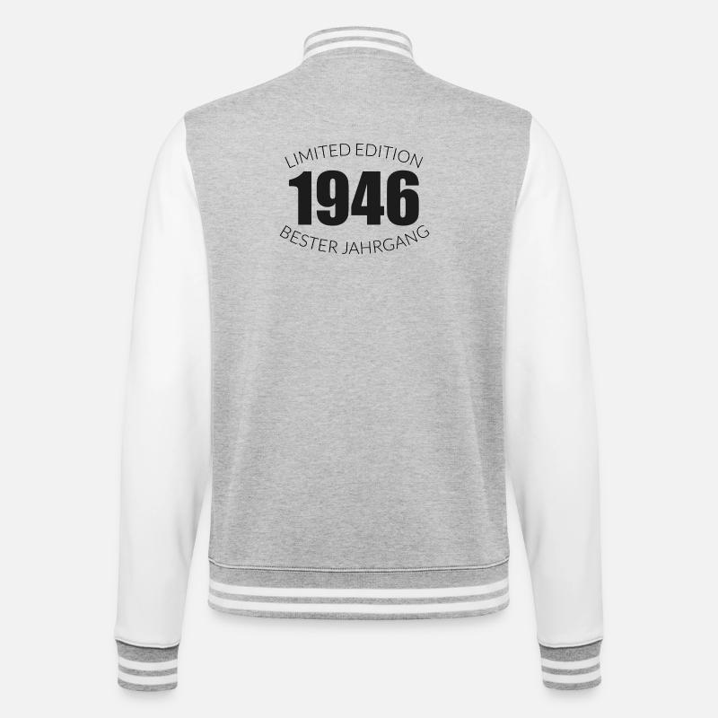 80e anniversaire - 1946 - Édition limitée - Meilleur - Veste Teddy - gris chiné / blanc