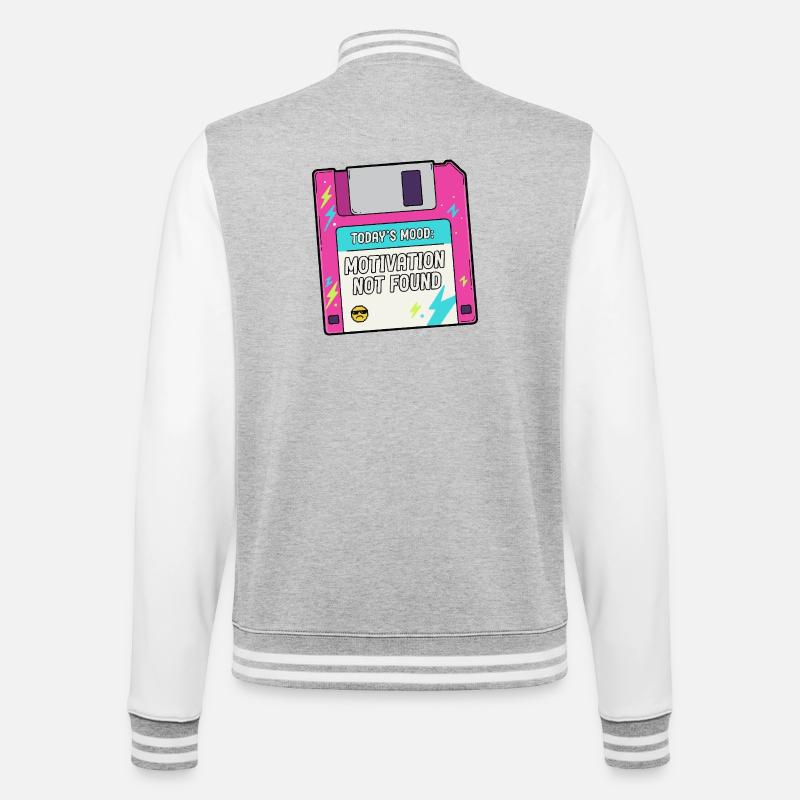 Motivation is lacking on floppy - College Sweat Jacket - heather grey/white