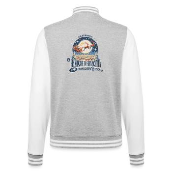 Christmas greetings - College Sweat Jacket - heather grey/white - Back - Marisol (170cm)