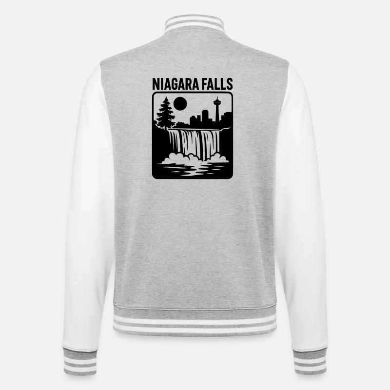 Niagara Falls Falls Canada Vacances Loisirs - Veste Teddy - gris chiné / blanc