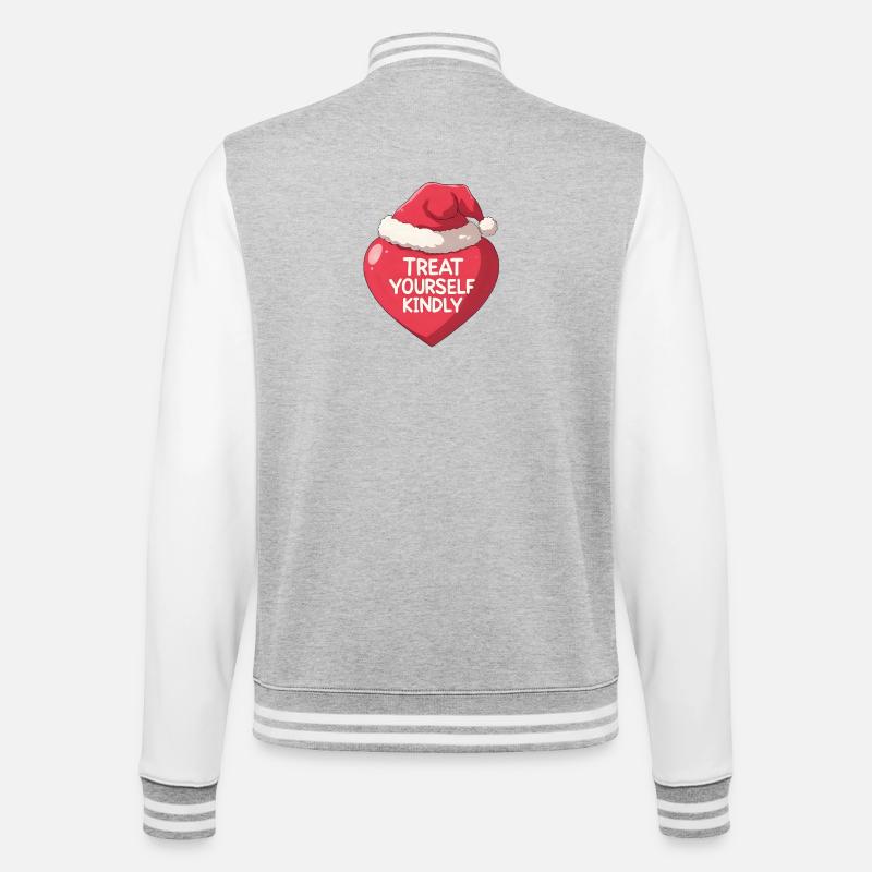 Anime Coeur Traitez-vous gentiment Noël - Veste Teddy - gris chiné / blanc