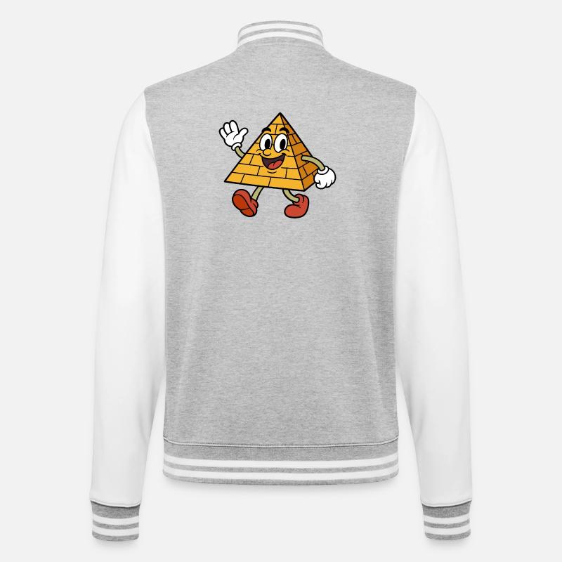 Talking wacky pyramid - College Sweat Jacket - heather grey/white