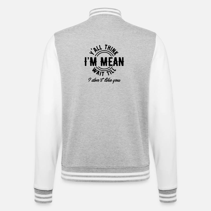 Hunted2025 Design - College-Sweatjacke - Grau meliert/Weiß