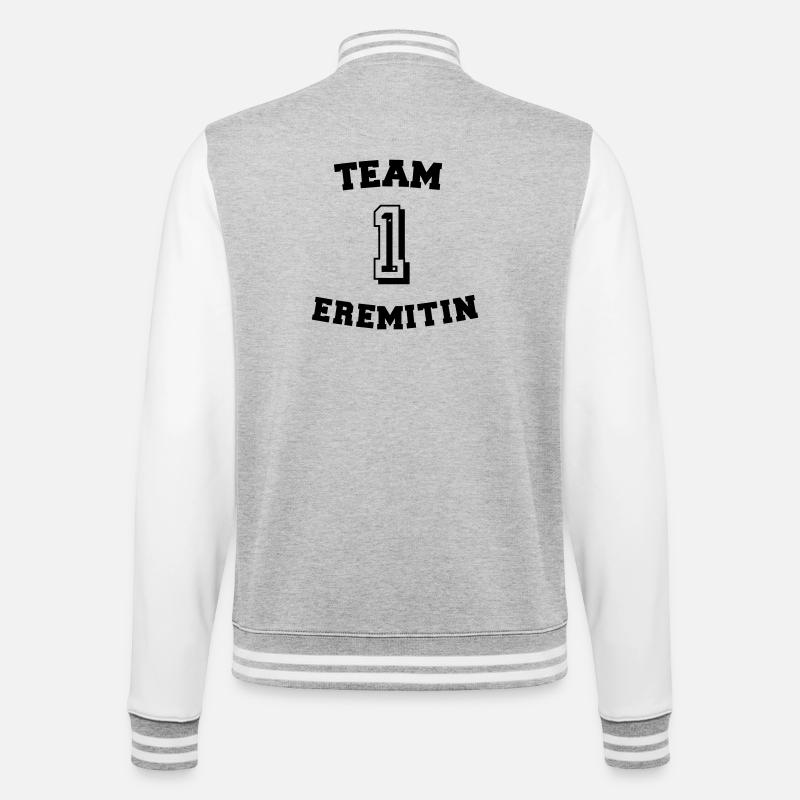 Équipe Hermit - Veste Teddy - gris chiné / blanc