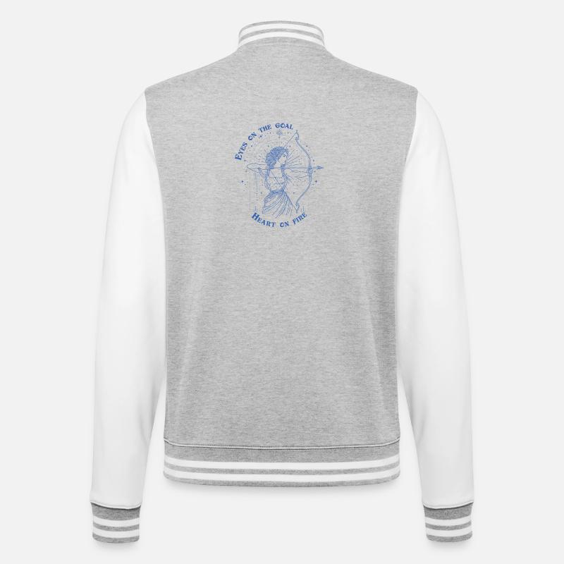 Schütze Sternzeichen Bogenschütze Sternzeichen Geschenk - College-Sweatjacke - Grau meliert/Weiß
