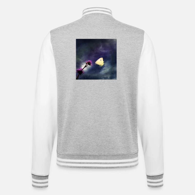 Approche en mode orage - Veste Teddy - gris chiné / blanc