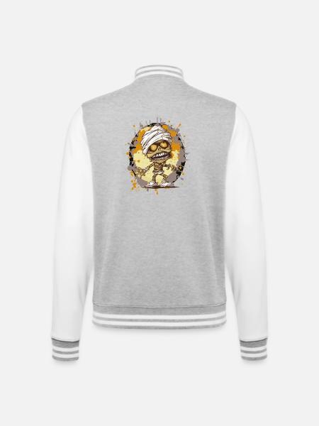 Mummy in splatter look - College Sweat Jacket - heather grey/white