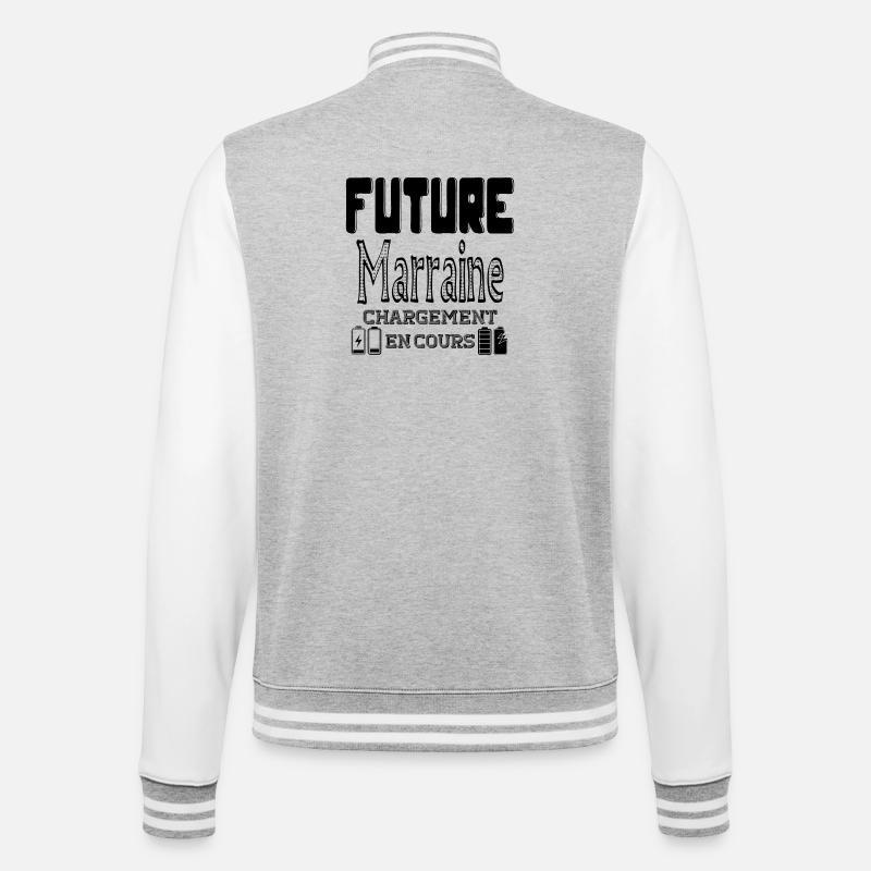 Future Godmother Loading In Progress - College-Sweatjacke - Grau meliert/Weiß