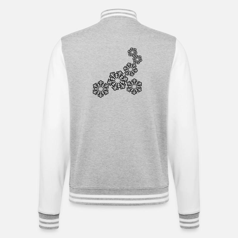 Flocons - Veste Teddy - gris chiné / blanc