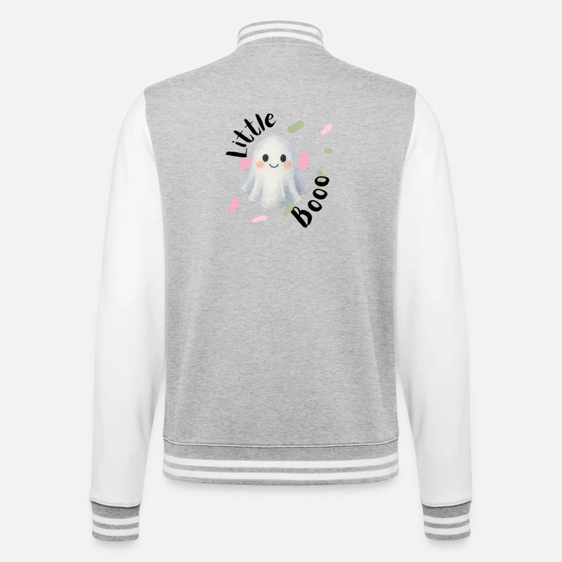 Ghost Ghost Halloween Gift Gift Idea - College Sweat Jacket - heather grey/white