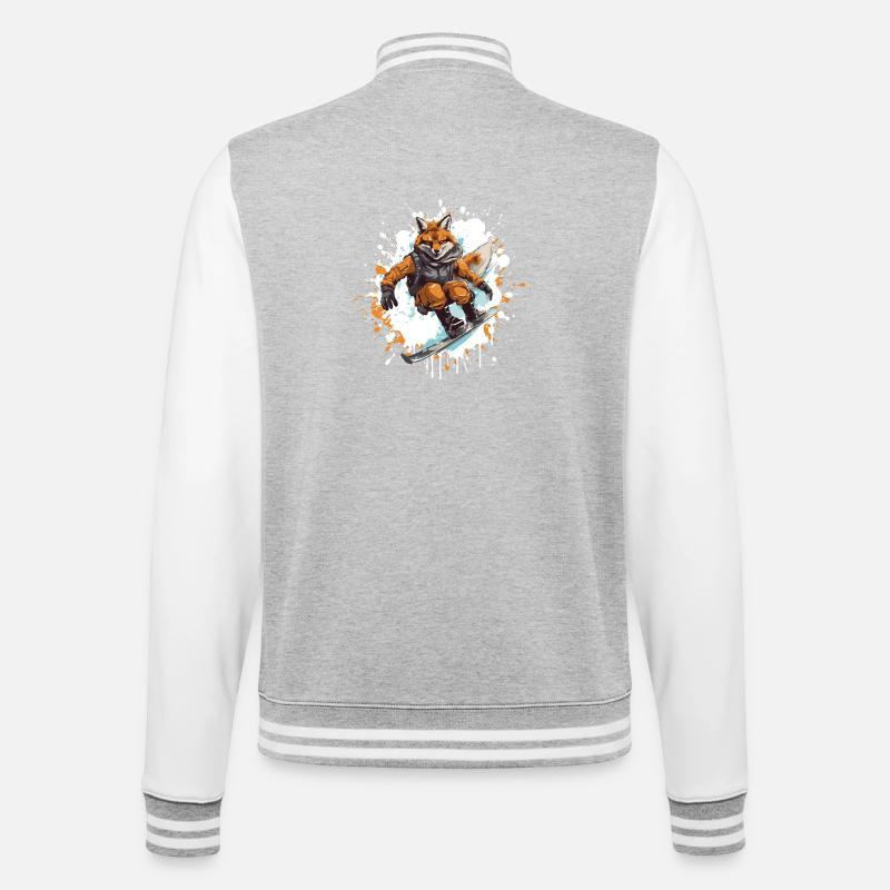 Fuchs Snowboard - College Sweat Jacket - heather grey/white