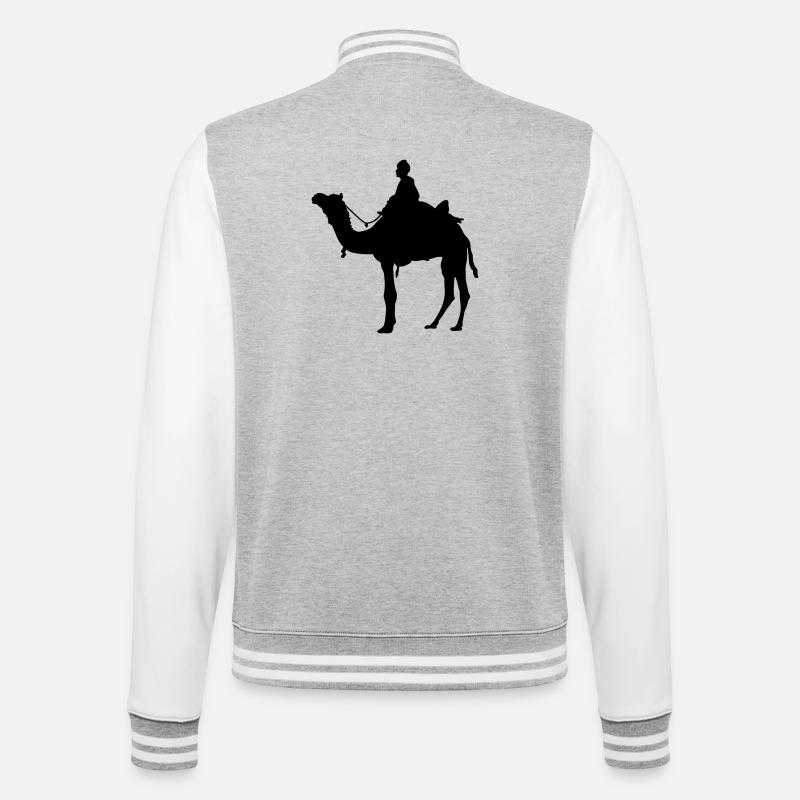 Bedouin - College Sweat Jacket - heather grey/white
