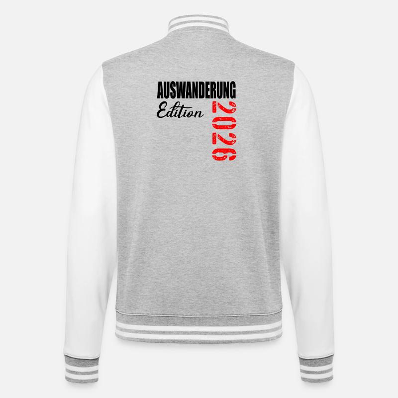 EMIGRATION 2026 EMIGRATE - College Sweat Jacket - heather grey/white
