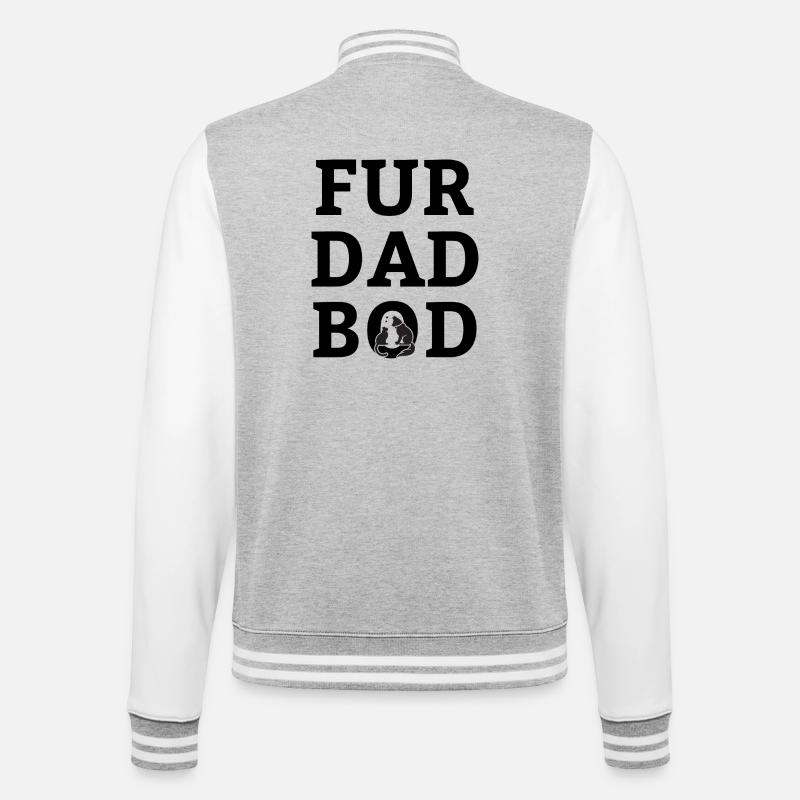 Pour Dad Bod - Veste Teddy - gris chiné / blanc