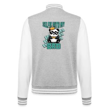 Gaming Selfie - College Sweat Jacket - heather grey/white - Back - Marisol (170cm)