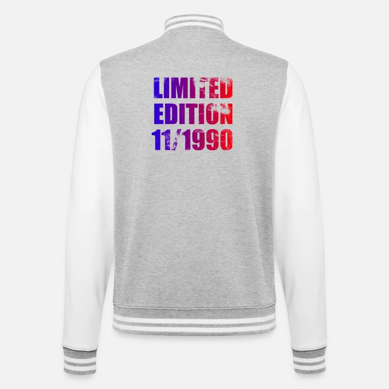 35e anniversaire Edition Limitée 11/1990 - Veste Teddy - gris chiné / blanc