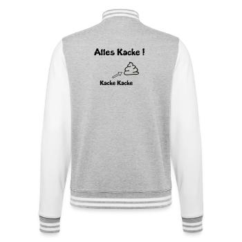 Kacke - College-Sweatjacke - Grau meliert/Weiß - Hinten - Marisol (170cm)