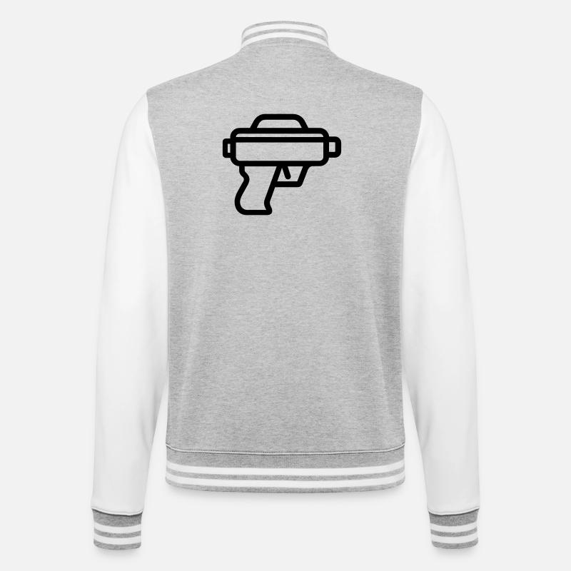 pistolet à eau - Veste Teddy - gris chiné / blanc