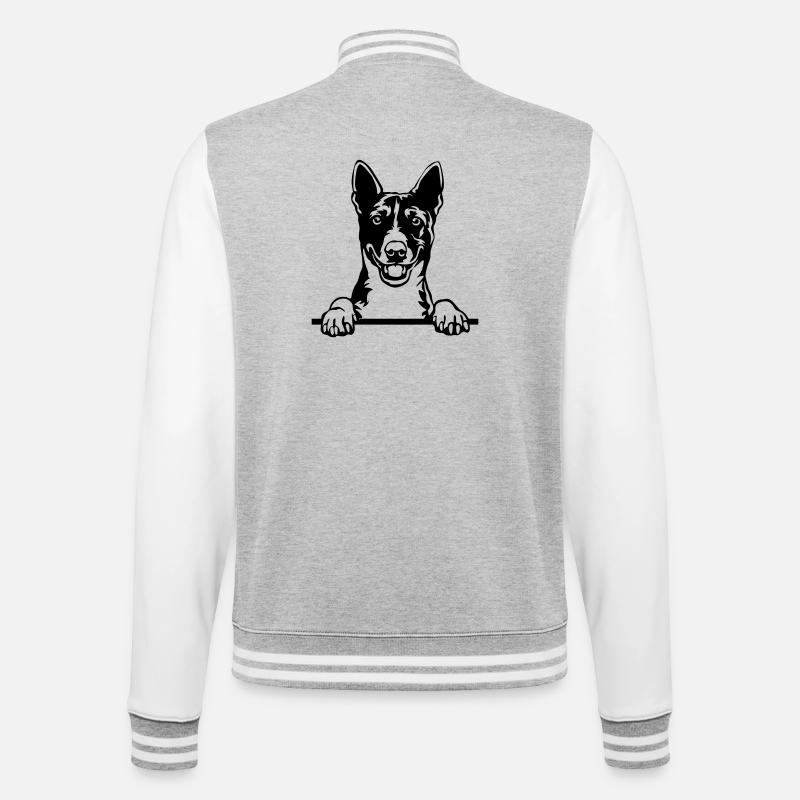 Chef Basenji - Veste Teddy - gris chiné / blanc