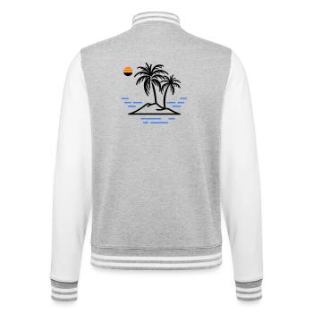 Île Palm - Veste Teddy - gris chiné / blanc - Dos - Marisol (170cm)
