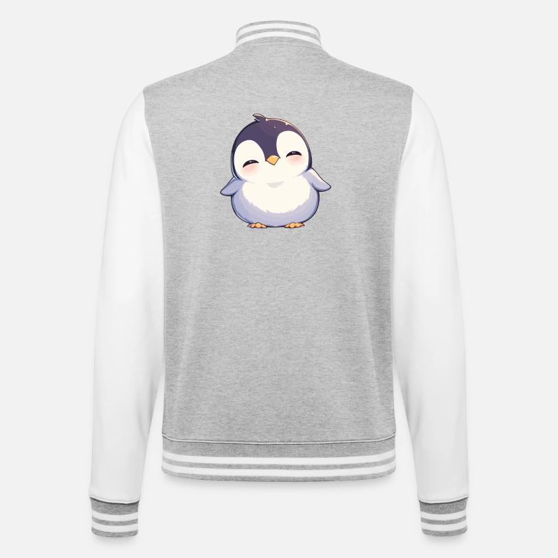 Pingouins Pingouin - Veste Teddy - gris chiné / blanc