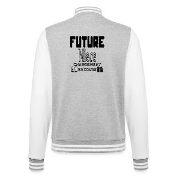 Future Niece Loading In Progress - College Sweat Jacket - heather grey/white - Back - Marisol (170cm)