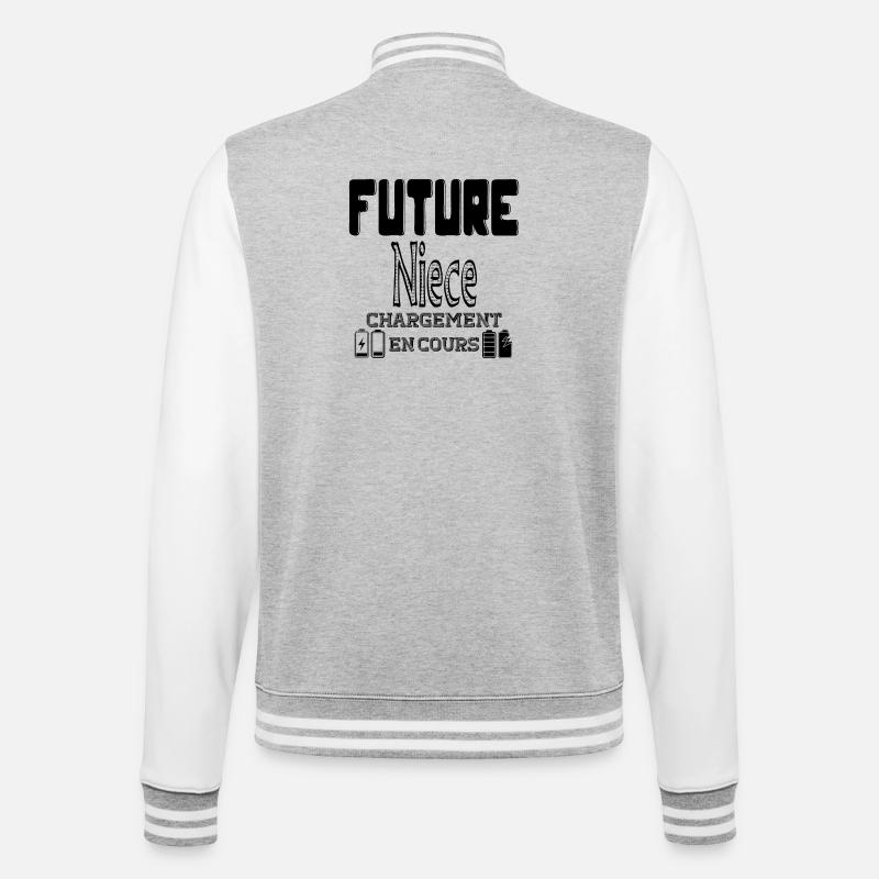Future Nièce Chargement En Cours - Veste Teddy - gris chiné / blanc