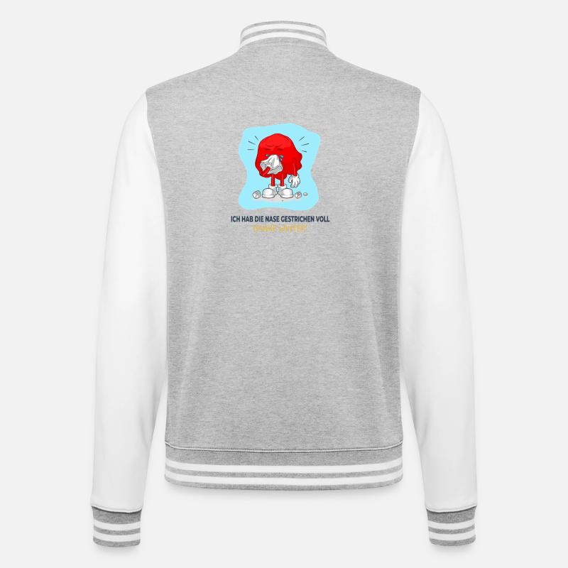J’en ai marre, c’est l’hiver ! - Veste Teddy - gris chiné / blanc