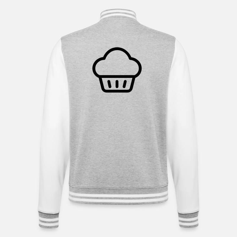 muffin - Veste Teddy - gris chiné / blanc